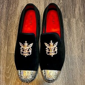 JITAI -black/gold velvet(10) loafers